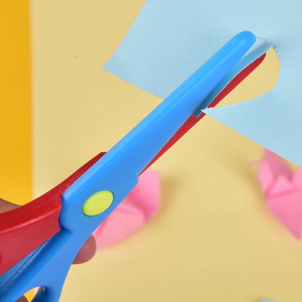 1 шт. 137 мм пластиковые мини-ножницы с круглой головкой, для студентов, детей, для резки бумаги, Миньоны, принадлежности для детского сада и