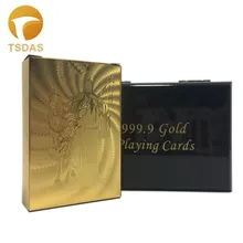 Позолоченные пользовательские игральные карты военный Бог богатства золотые покерные карты с подарочной коробкой сувенирные карты