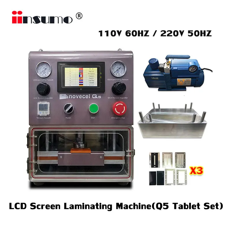 

Novecel Good Quality Q5 LCD Laminating Machine OCA Laminator For Mobile Phone Screen Repair Curved Flat Tablet Display YMJ Mold