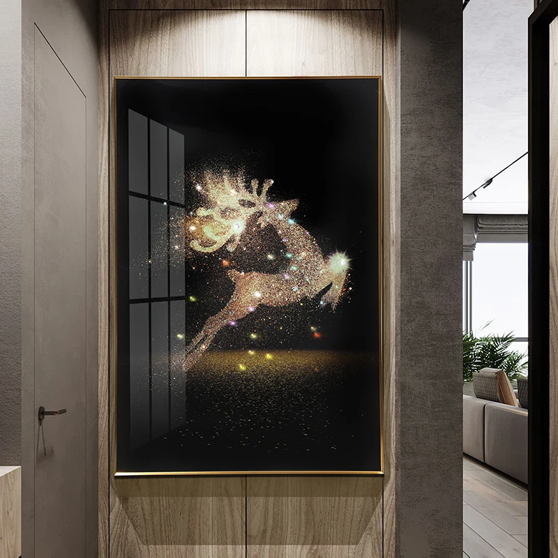 Dropship Vertical Light Luxury Corridor Aisle Mural Modern Abstract Villa Painting Crystal Porcelain Painting Dropship Vertical Light Luxury Corridor Aisle Mural Modern Abstract Villa Painting Crystal Porcelain Painting