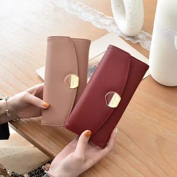 

New Women Pu Leather Wallets Female Long Purses Money Bags Phone Pocket Ladies High Quality Wallet Card Holder Clutch Moda Mujer