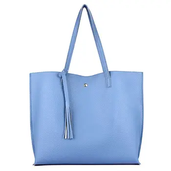 

Women Tassel Handbag Shoulder Bags Tote Purse Fashion Leather Large Capacity Top Handle Bag