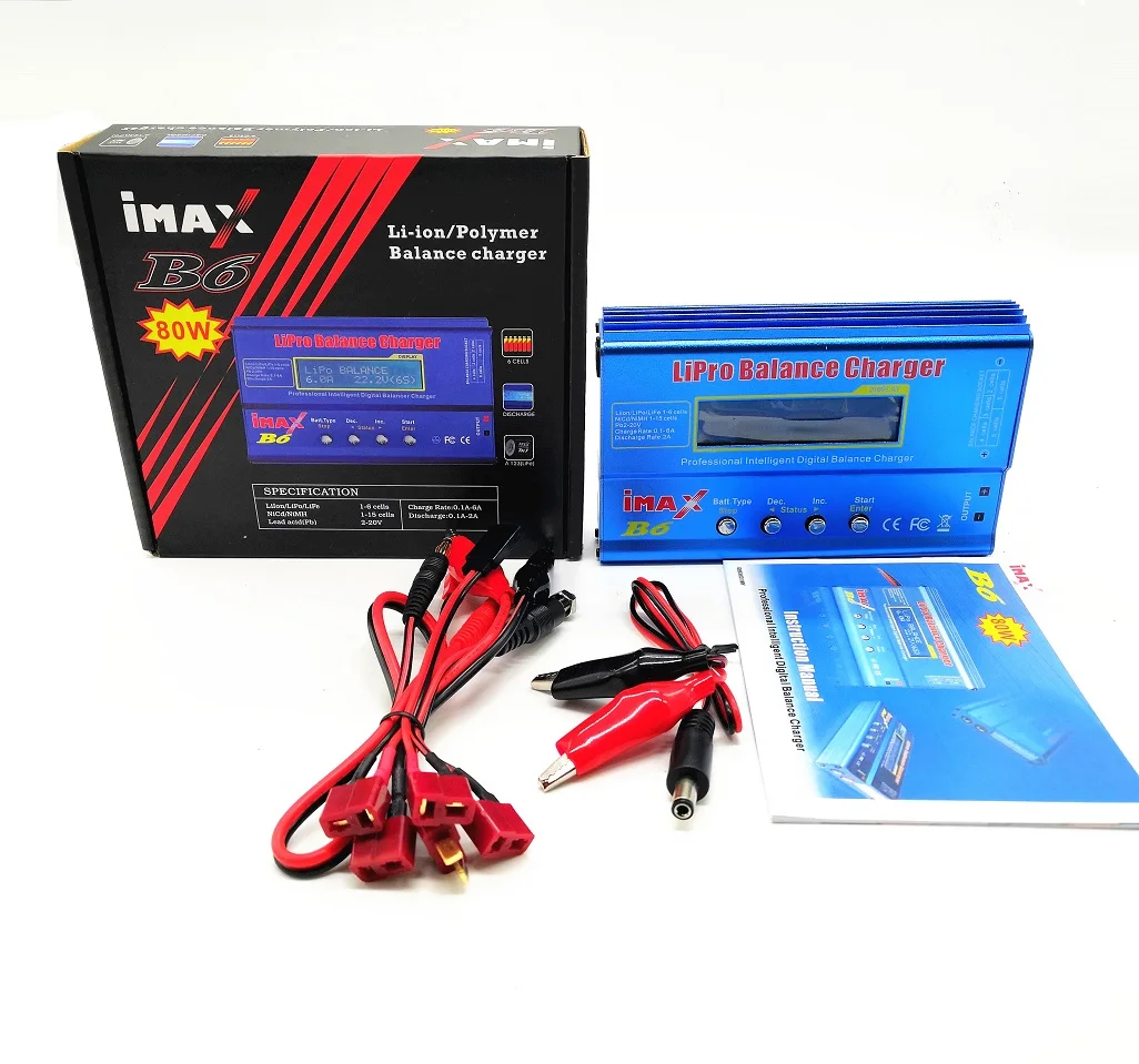 Imax 80w B6 RC Balance Charger T XT60 Tamiya Connector Plug for Lipo NiMH NiCd Battery