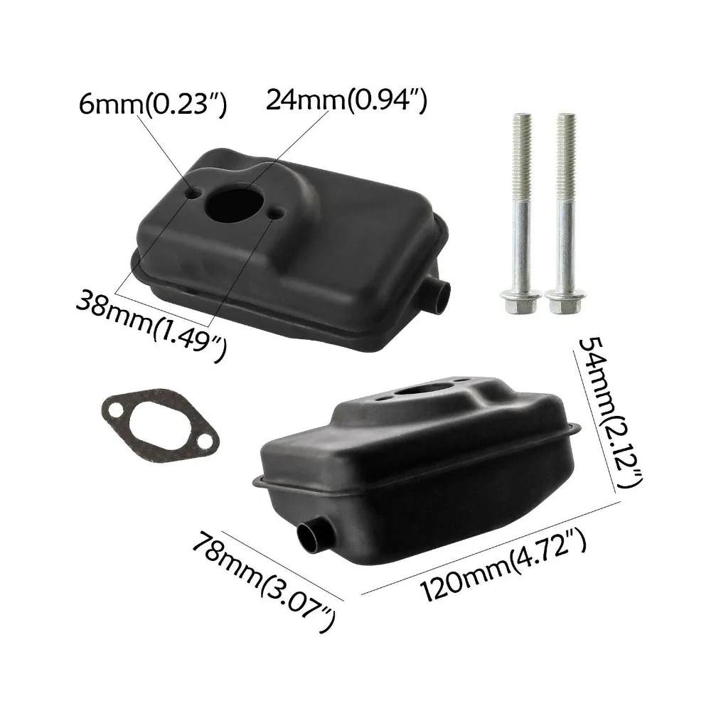 Exhaust Muffler 2 Stroke MTA1 MTA2 Cag Fuel 47CC,49CC Engine Scooter Quad Mini Pocket Bike (8)