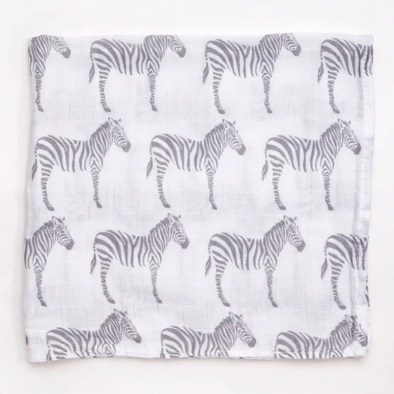 zebra 60*60 бамбуковый хлопковый детский нагрудник, одеяло, мягкий мультяшный животный принт, для новорожденных, шарф, носовой платок, многофункциональная оберточная одежда, одежда - Цвет: zebra