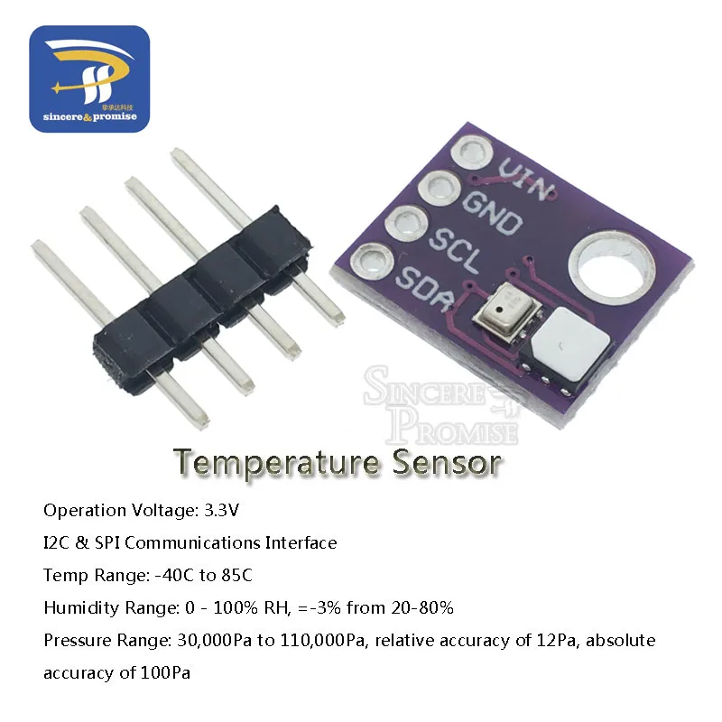 Атмосферная Влажность Датчик температуры пробой атмосферное давление на плате BMP280 SI7021 для Arduino DIY GY-21P