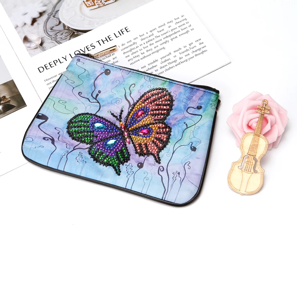 

5D DIY Diamond Painting Leather Women Clutch Bags Diamond Embroidery Organizer Storage Bag Wallet Pouch Christmas Gift For Women
