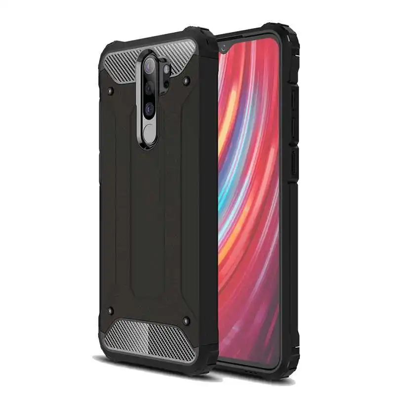 Железная Броня Mokoemi, ударопрочный чехол 6,53 дюйма для Xiaomi Redmi Note 8 Pro, чехол для Xiaomi Redmi Note 8 Pro, чехол для телефона - Цвет: Black