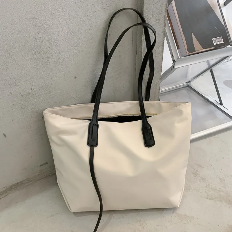 

2020 New Fashion Korean Style Big Bag For Women Simple Pure Color Shoulder Bags Womens Casual Totes Bag Bolsas Femininas Handbag