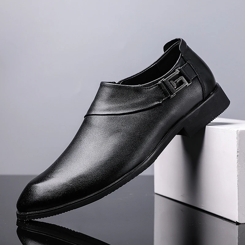 

big size 48 men shoes genuine leather shoes slip on men casual dress business shoes loafers slip on daily Brand Fashion shoes s5