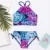 2021 Новый Женский Купальник Water Drop Printed Children's Bikini Multicolor Printed Split Swimsuit Set Открытый Водный Спорт