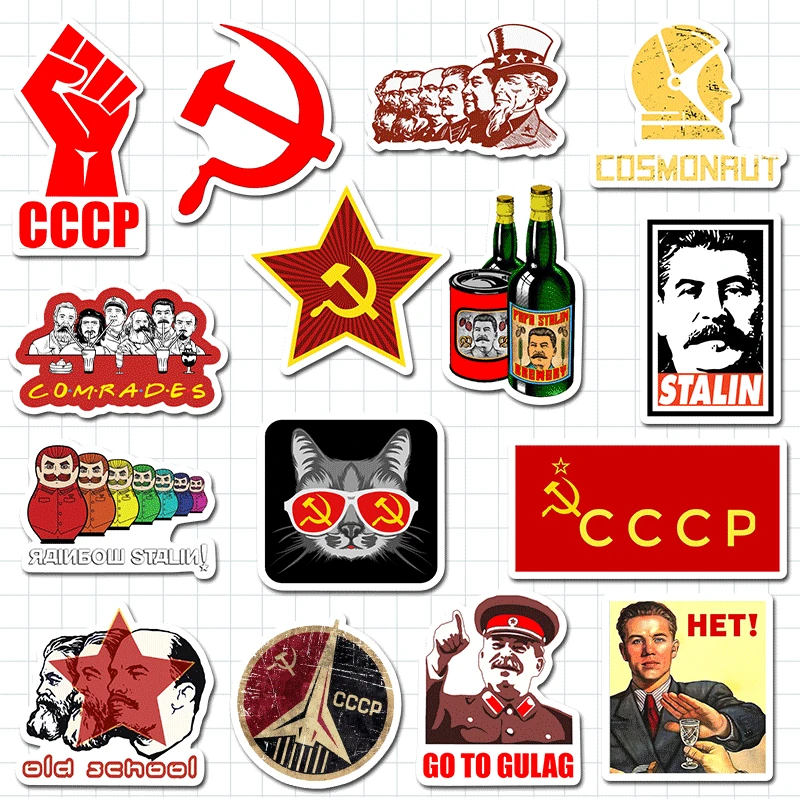 50 шт. русский/Сталин СССР CCCP граффити наклейка s для гитары скейтборд Водонепроницаемая игрушка наклейка багаж Ipad телефонные наклейки Наклейка