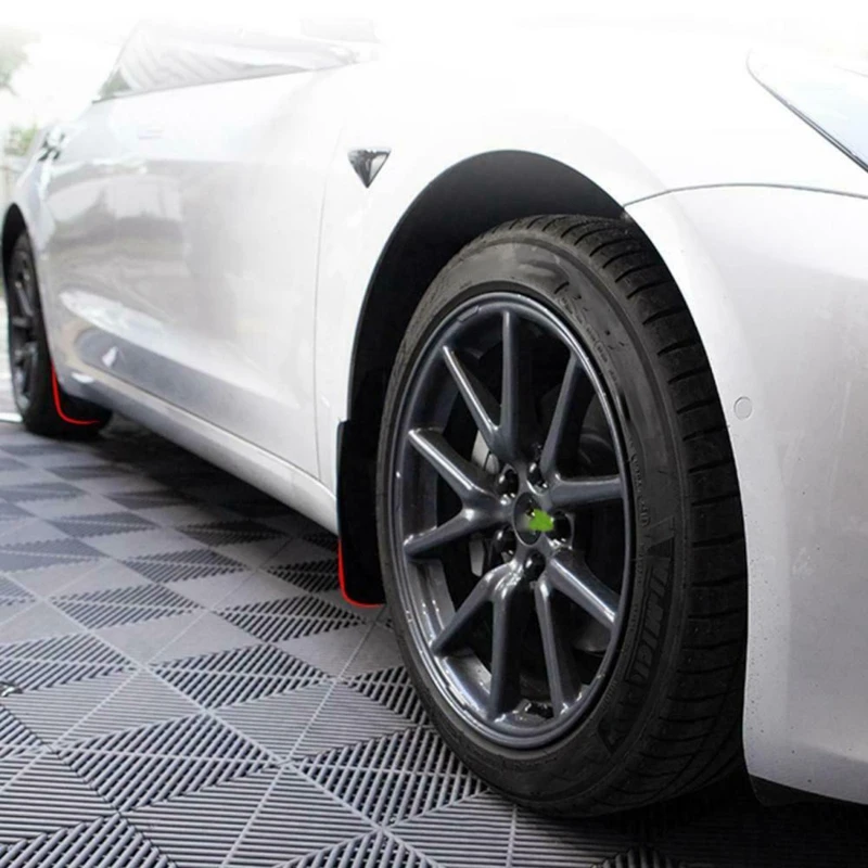 Автомобильные Брызговики для-2019Tesla модель 3 и крепежный винт яркий черный