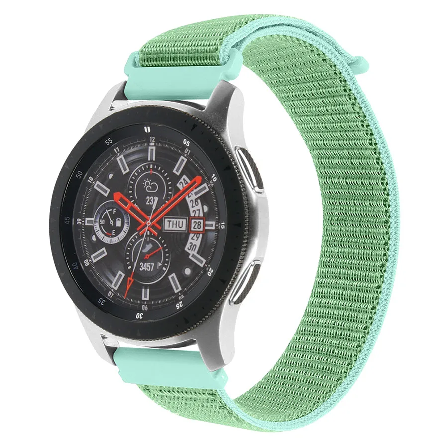 Lake blue Gear s3 Frontier ремешок для samsung galaxy watch 46 мм 22 мм ремешок для часов спортивный тканый нейлоновый холщовый ремешок для часов huawei watch gt ремешок - Цвет ремешка: Lake blue