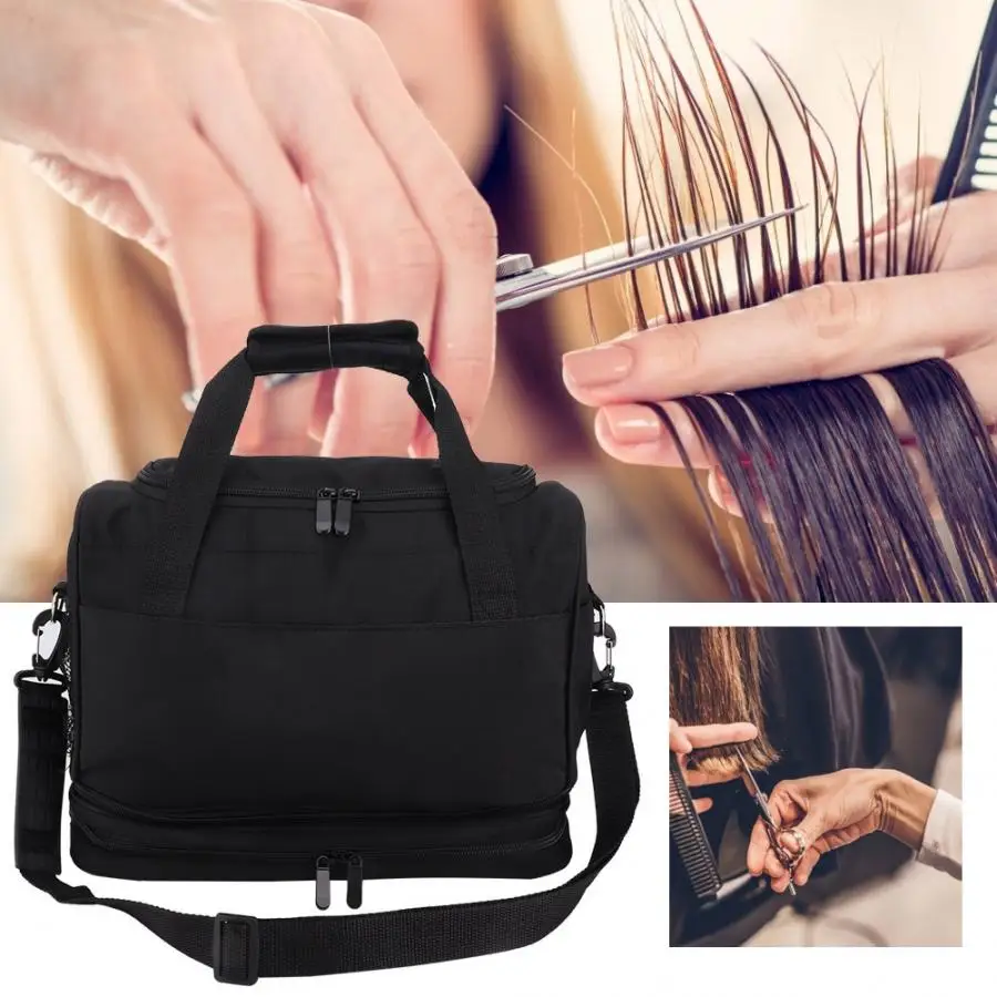 Черный нетканый материал парикмахерские в форме ножниц, фена сумка для укладки волос инструмент Чехол ручка для мешка для хранения с ремешком