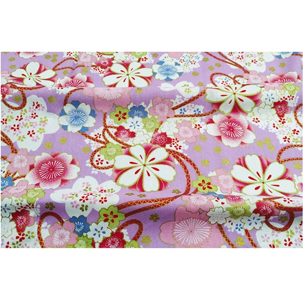 DIY 50x70CM Multicolor Japan Style Zephyr Pattern Patchwork Cotton Fabric Bundle Sewing Quilting Crafts for Kimono Tablecloth - Цвет: 26