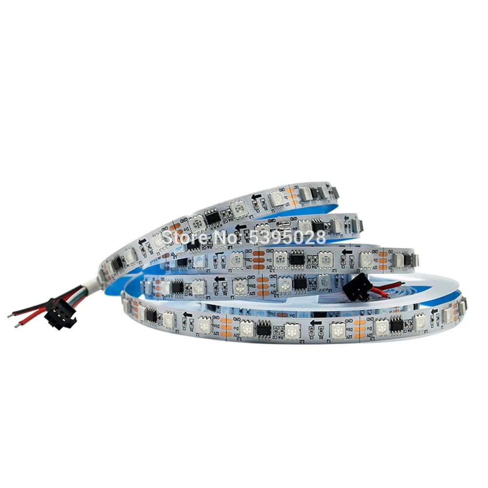 WS2811 rgb адресуемая Светодиодная лента индукция эффект воды белый и теплый