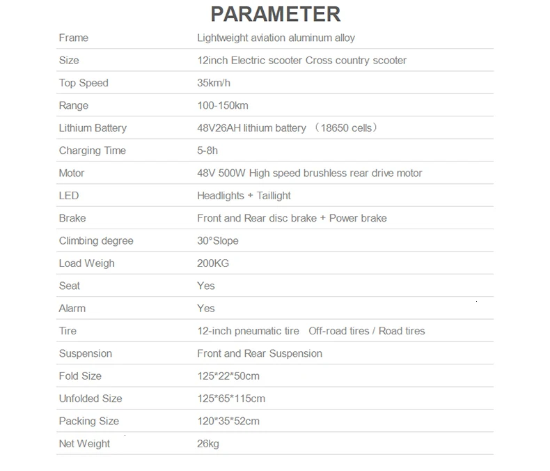 Foldable Electric Skateboard Two Wheels Electric Scooters Off Road Single Drive 500W 48V 35KMH Powerful Electric Bike (1)
