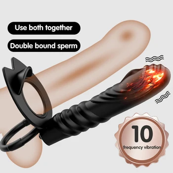 10 Frequency Double Penetration Anal Plug Dildo Vibrator Butt Plug Strap On Penis Vagina Vibrator Adult Sex Toys For Men Couples 1