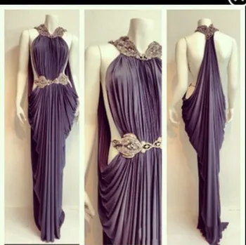 

Unique Spandex Costello Evening vestido de noiva High Collar Beaded Prom Party gown Graduation Mother of the Bride Dresses