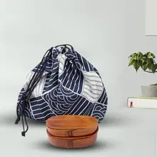 Японский экологичный Ланчбокс мешковины ткань Портативная сумка для еды легкий пакет для доставки еды