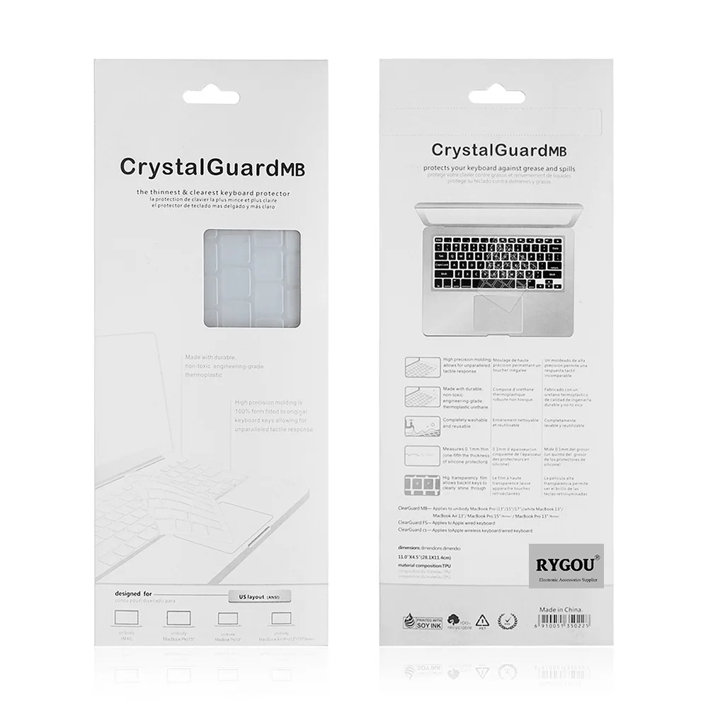 Наклейка RYGOU для ноутбука Защитная MacBook Air Pro Retina защитная кожа всего тела с