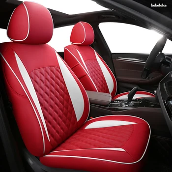 

KOKOLOLEE Custom Leather car seat cover set For Dodge Caliber Avenger Journey challenger Automobiles Seat Covers car seats