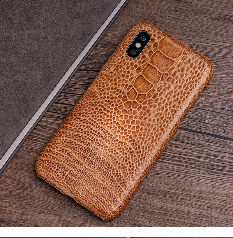 Страусиная кожа чехол для телефона для iPhone X XS Max XR чехол для Apple 5 5S SE 6 6S 7 8 Plus защитный чехол для телефона