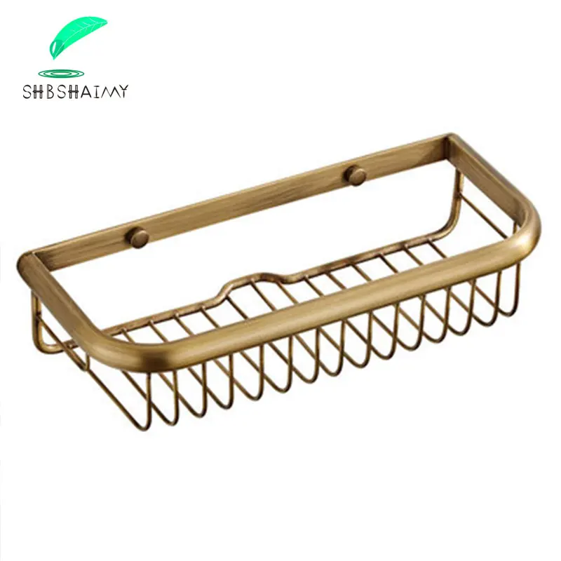 Antique Brass Wall Mount Shampoo Rack Bathroom shelf Bathroom accessories