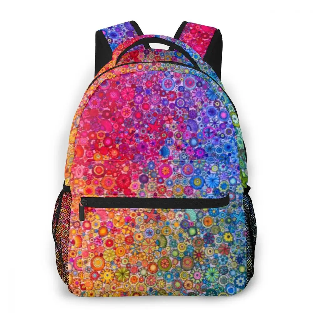 

WHEREISART Backpacks for Teenage Girls New Arrival Orthopedic Backpack Coloring Design Women's Travel Rucksack Colorful