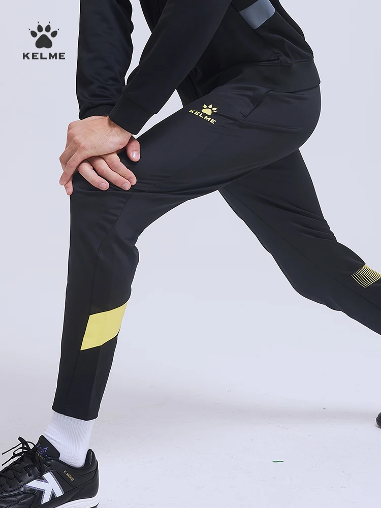 Men's Football Training Leg Pants KELME Official Flagship Sports Trousers Running High Stretch Fitness Pants 8161CK1003 For Sports Leggings Football Training Kit