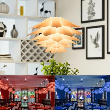 

DIY Lampshade Pendant Light Lotus Flower Lampshade Pendant Lamp Shade Light Cover For Ceiling Pendant Office Bar Home Decoration