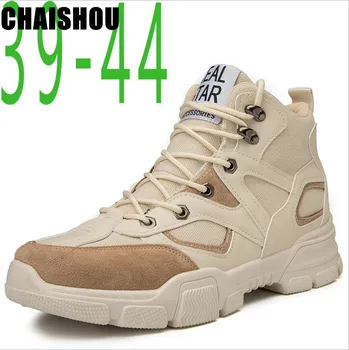 

Autumn Winter Men Boots Snow Ankle Boots Male Lace Up Booties Thick Foundation Martin Shoes mocassin homme Zapatos De HombrD178