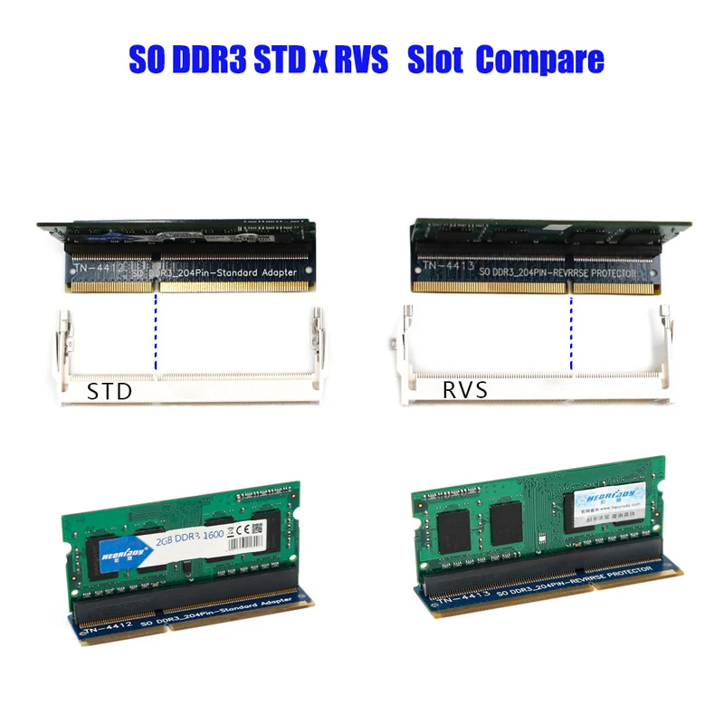 DDR3 так DIMM для настольных адаптер SO DIMM DDR3 памяти адаптер RAM карты 204Pin Стандартный слот памяти тестера Компоненты