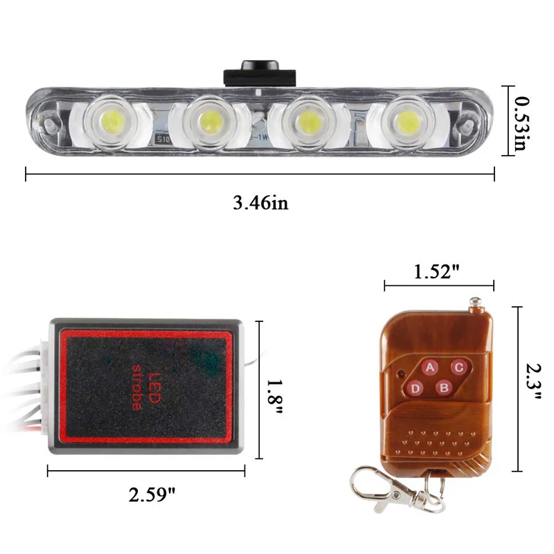 4 x 4 LED Blue Red 16 LED Car Police lights Vehicle Dash Deck Grille Strobe Warning Lights With Remote Control For Car Truck 4 x 4 LED Blue Red 16 LED Car Police lights Vehicle Dash Deck Grille Strobe Warning Lights With Remote Control For Car Truck