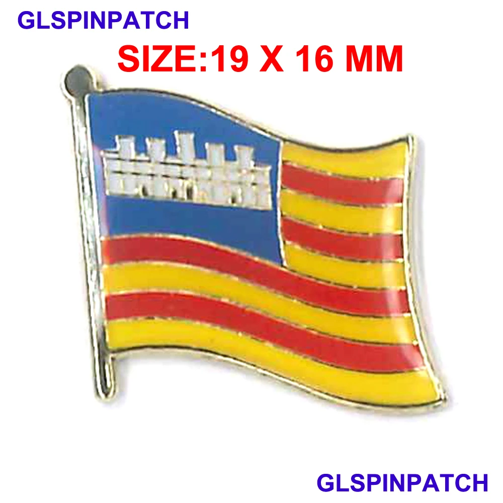 Spain County Flag Badge Flag Brooch National Lapel Pin International Travel Pins