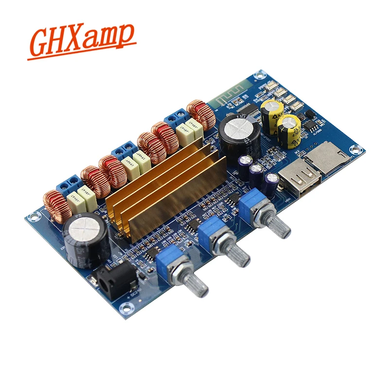 GHXAMP TPA3116 Bluetooth 2,1 Плата усилителя Hifi сабвуфер цифровой усилитель мощности 50 Вт* 2+ 100 Вт USB TF декодирование воспроизведения DC18-24V 1 шт