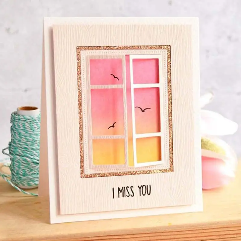 

Window Shaped DIY Metal Cutting Dies DIY Card Decor Stencil Scrapbooking Album Stamp Paper Card Art Crafts Decor