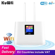 KuWFi – routeur CPE 150Mbps 4G débloqué sans fil CAT4, 2 antennes externes, Port WAN/LAN, routeur WIFI avec emplacement pour carte SIM 