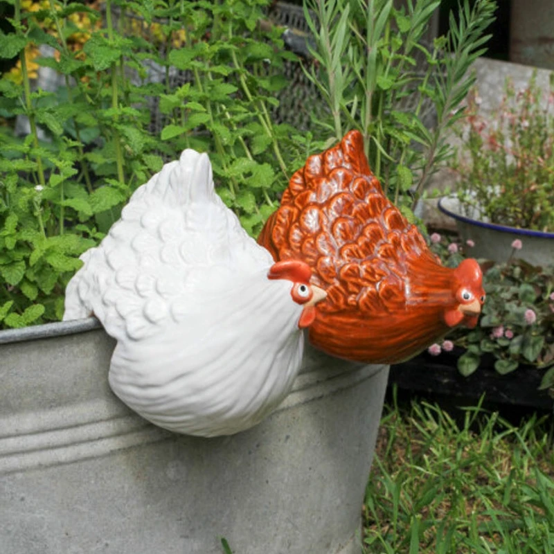 Chicken Garden Ornament Resin Sculpture 最新最全の