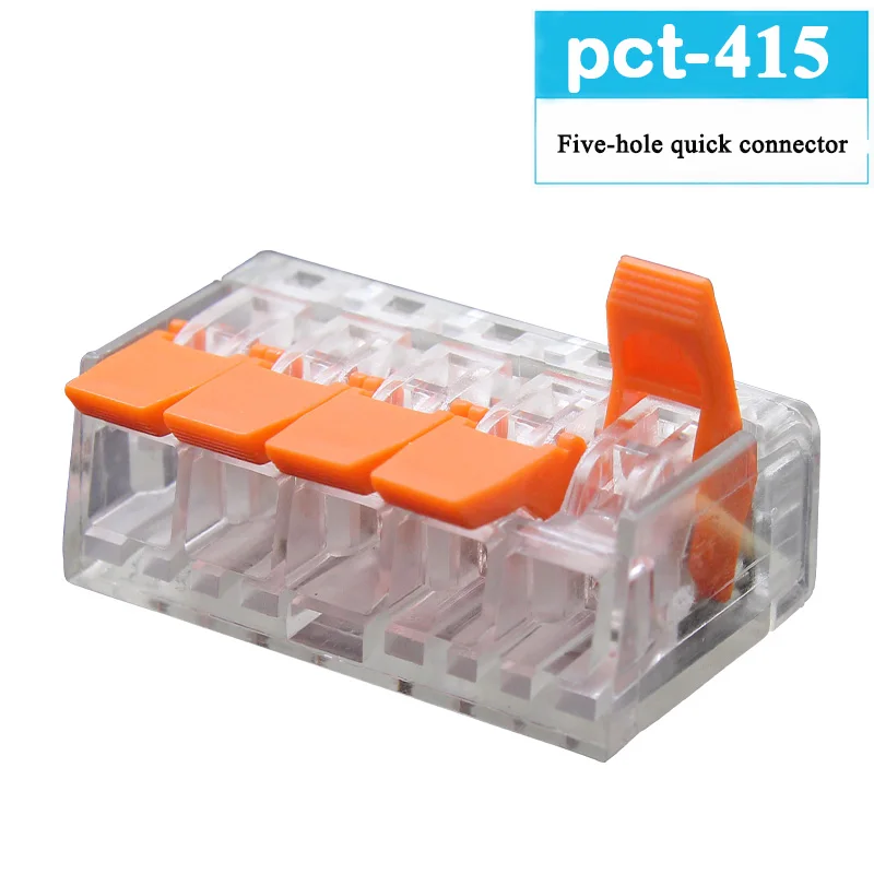 CH-415 Wire Connector 50 / 100PCS Orange Mini Quick Connector Universal Compact Wire Connector Plug-in Wire Terminal Home Connector - Цвет: CH-415