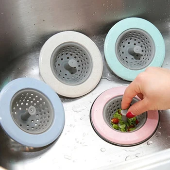 

1Pc Silicone Sink Strainer Bathroom Shower Drain Sink Drains Cover Sink Colander Sewer Hair Filter Strainer Kitchen Tools