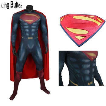 

Ling Bultez High Quality Relif Logo Muscle Padding Man Of Steel Superman Costume Superman Cosplay Costume