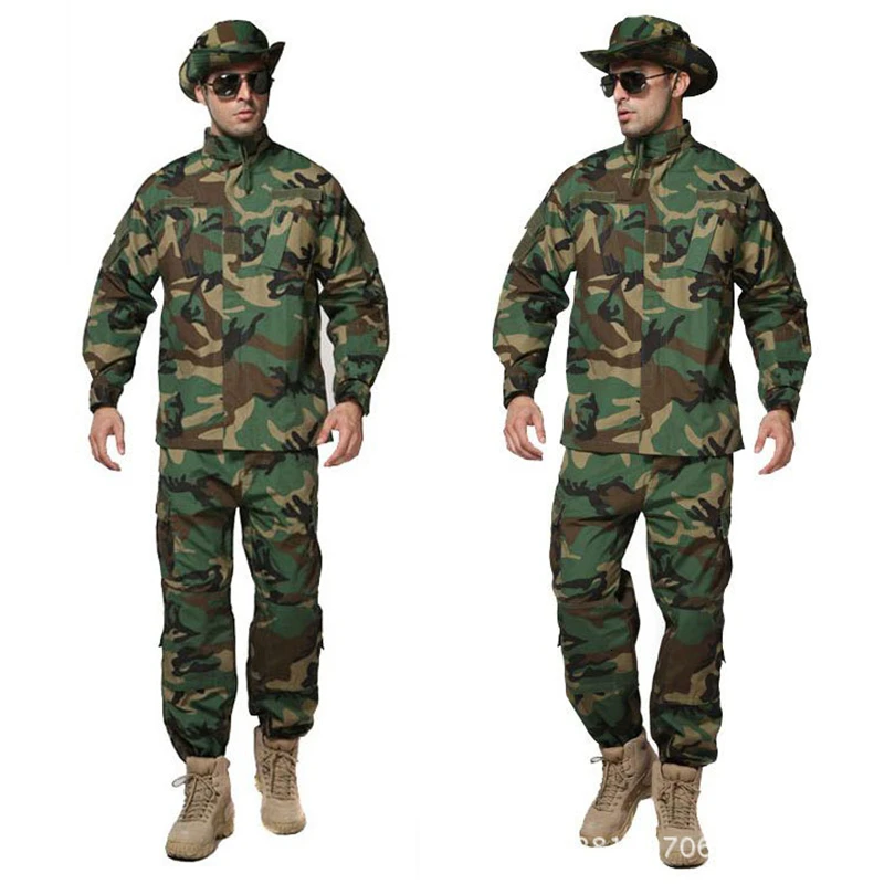 Camouflage set10 10 видов цветов военная форма ACU спецназ тактическая Мужская армейский милитари солдатский военный Высококачественная камуфляжная одежда комплект брюк - Color: Camouflage set10