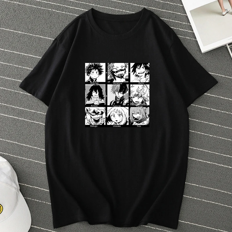 My Hero Academia Graphic Tees Men 2020 Summer Short Sleeve T Shirt Women Clothing Cotton Tops Tee Japanese Anime Funny Shirts | Женская