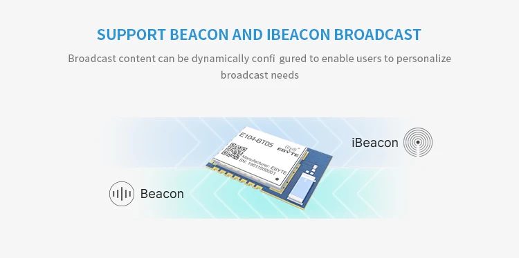 E104-BT05 TLSR8266 Bluetooth беспроводной модуль 2,4 ГГц 8dBm SMD IO порт последовательные данные Прозрачная передача PCB антенна