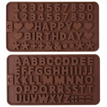 

SILIKOLOVE Cake Decorating Tools Alphabet Capital Letters Number Symbols Silicone Mold