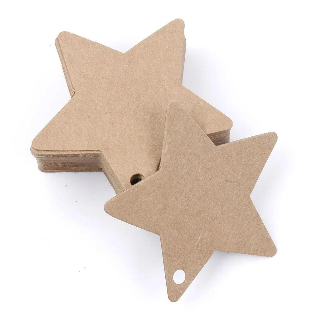 B-50pcs, рождественский подарок, крафт-бумажные бирки, Санта-Клаус, бумажные бирки, снежинка, Рождественская елка, вечерние этикетки, сделай сам - Цвет: 003