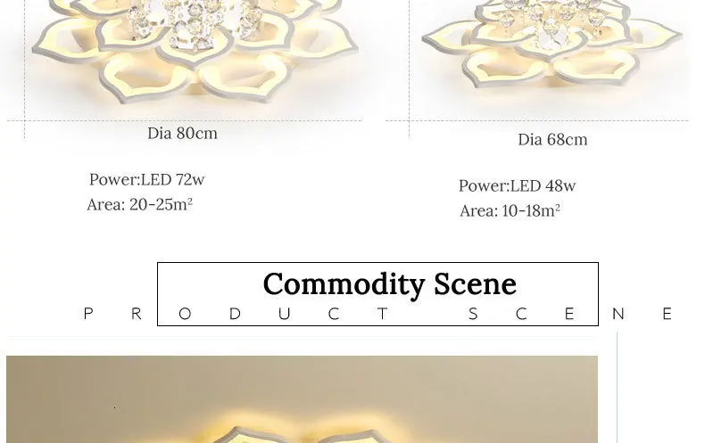 Светодиодные потолочные светильники для гостиной 15-25 квадратных метров, спальни с кристаллами и пультом дистанционного управления