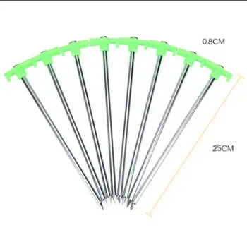 

1pcs Tent Nail Stake Peg Night Luminous Stainless Steel Camping Fishing Canopy Windproof Rope Tool hot